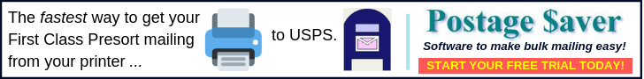 Postage Saver software makes postal bulk mailing easy
