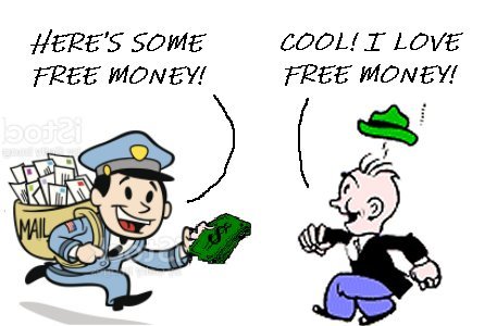 USPS delivering free money